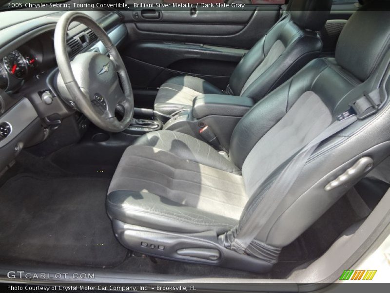 Brilliant Silver Metallic / Dark Slate Gray 2005 Chrysler Sebring Touring Convertible