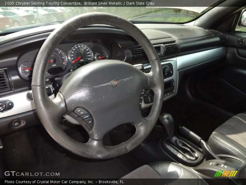 Brilliant Silver Metallic / Dark Slate Gray 2005 Chrysler Sebring Touring Convertible