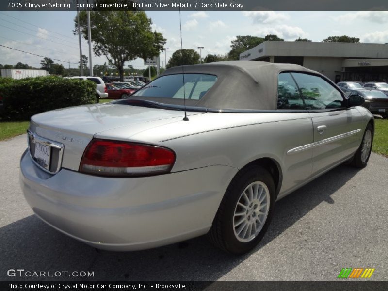 Brilliant Silver Metallic / Dark Slate Gray 2005 Chrysler Sebring Touring Convertible