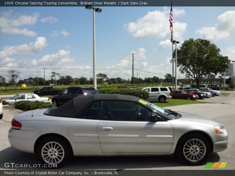 Brilliant Silver Metallic / Dark Slate Gray 2005 Chrysler Sebring Touring Convertible