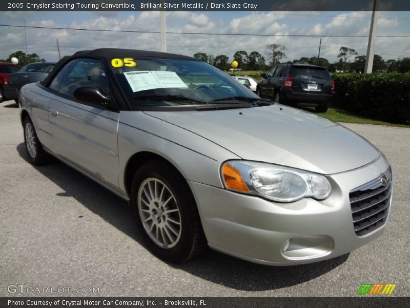 Brilliant Silver Metallic / Dark Slate Gray 2005 Chrysler Sebring Touring Convertible