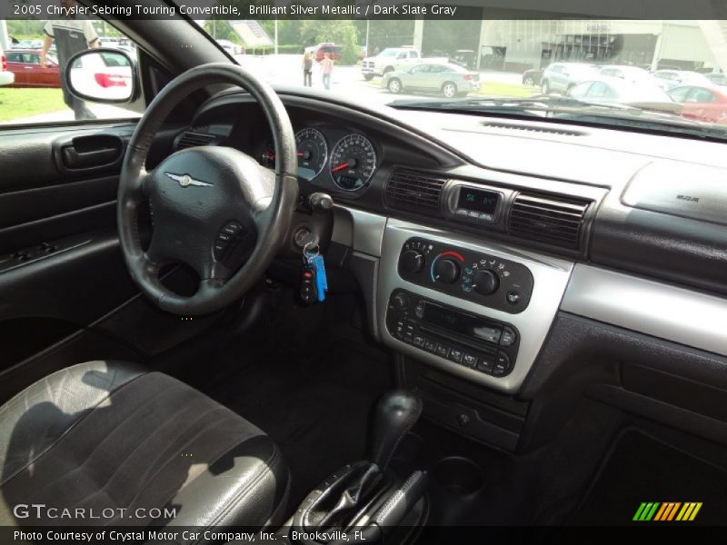 Brilliant Silver Metallic / Dark Slate Gray 2005 Chrysler Sebring Touring Convertible