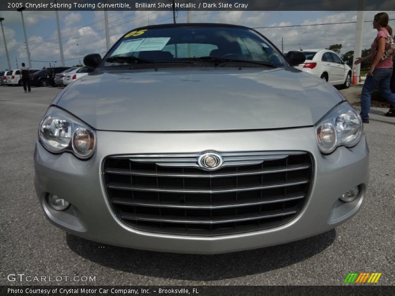 Brilliant Silver Metallic / Dark Slate Gray 2005 Chrysler Sebring Touring Convertible