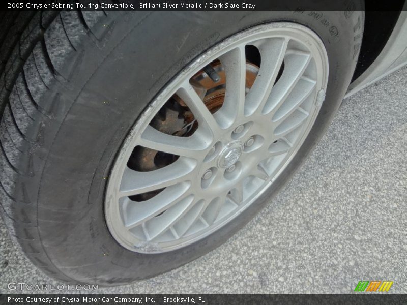 Brilliant Silver Metallic / Dark Slate Gray 2005 Chrysler Sebring Touring Convertible