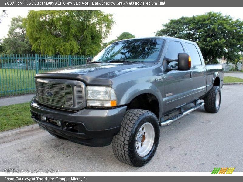 Dark Shadow Grey Metallic / Medium Flint 2003 Ford F350 Super Duty XLT Crew Cab 4x4
