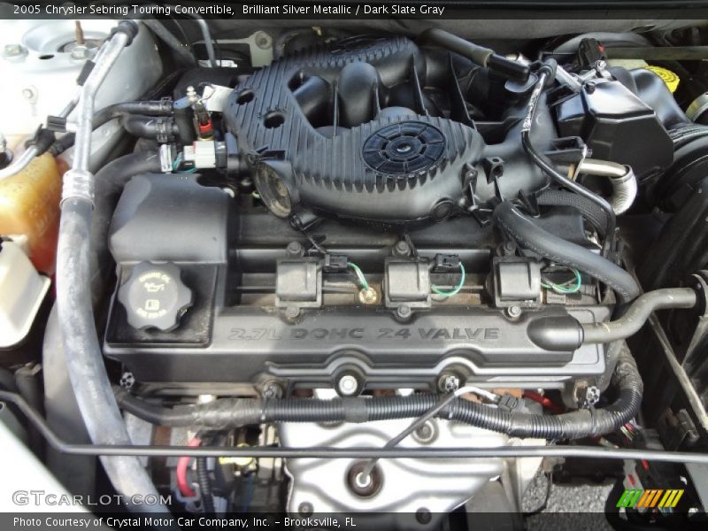 Brilliant Silver Metallic / Dark Slate Gray 2005 Chrysler Sebring Touring Convertible