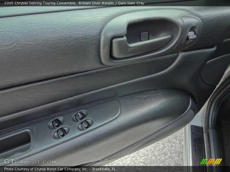 Brilliant Silver Metallic / Dark Slate Gray 2005 Chrysler Sebring Touring Convertible