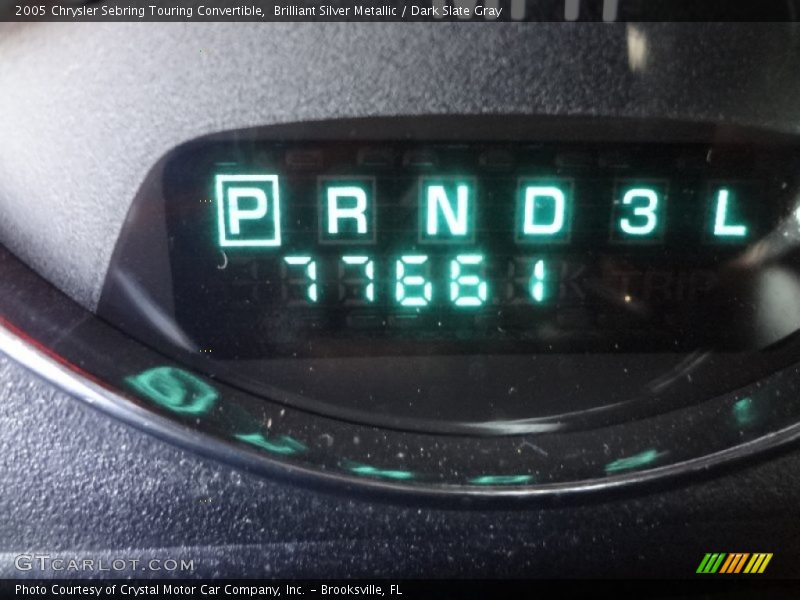 Brilliant Silver Metallic / Dark Slate Gray 2005 Chrysler Sebring Touring Convertible