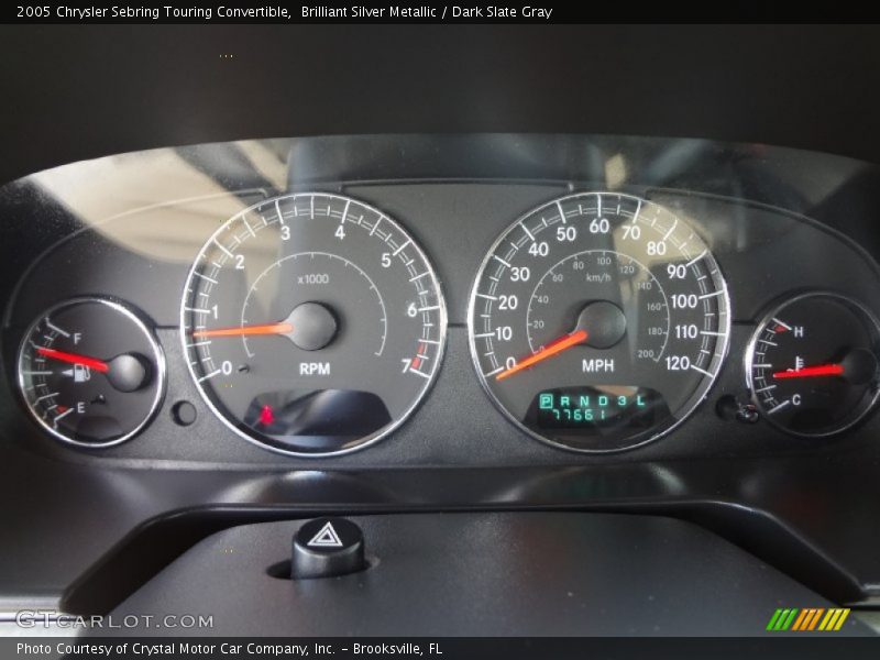 Brilliant Silver Metallic / Dark Slate Gray 2005 Chrysler Sebring Touring Convertible