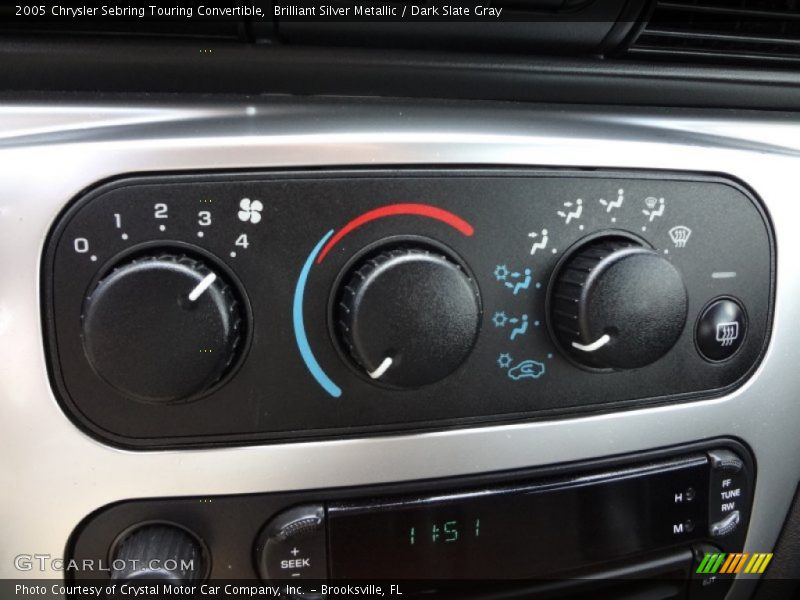 Brilliant Silver Metallic / Dark Slate Gray 2005 Chrysler Sebring Touring Convertible