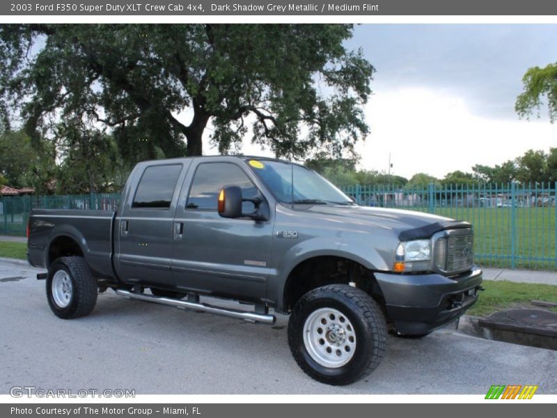 Dark Shadow Grey Metallic / Medium Flint 2003 Ford F350 Super Duty XLT Crew Cab 4x4