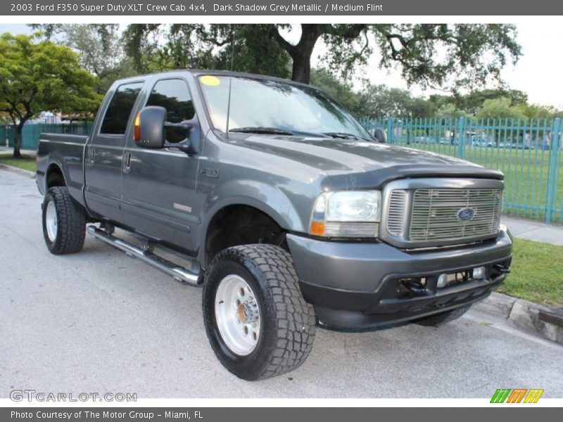 Dark Shadow Grey Metallic / Medium Flint 2003 Ford F350 Super Duty XLT Crew Cab 4x4