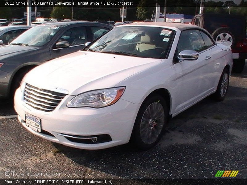 Bright White / Black/Light Frost 2012 Chrysler 200 Limited Convertible