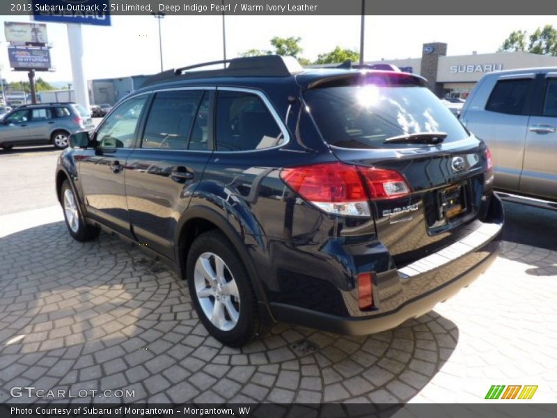 Deep Indigo Pearl / Warm Ivory Leather 2013 Subaru Outback 2.5i Limited