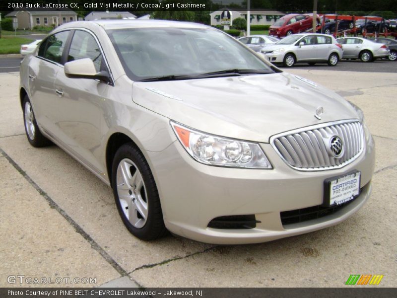 Gold Mist Metallic / Cocoa/Light Cashmere 2010 Buick LaCrosse CX