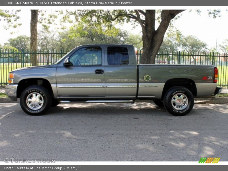 Storm Gray Metallic / Pewter 2000 GMC Sierra 1500 SLT Extended Cab 4x4