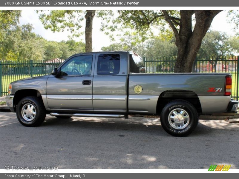 Storm Gray Metallic / Pewter 2000 GMC Sierra 1500 SLT Extended Cab 4x4