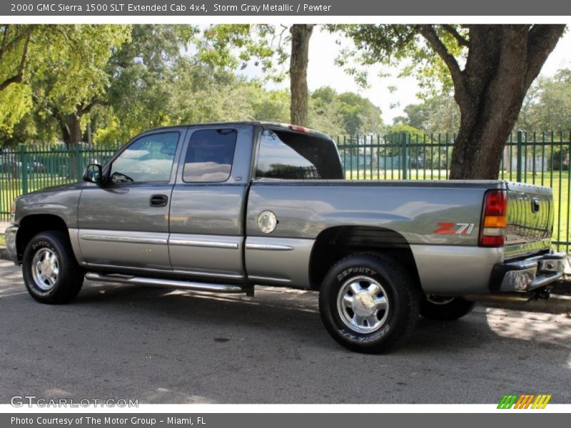 Storm Gray Metallic / Pewter 2000 GMC Sierra 1500 SLT Extended Cab 4x4