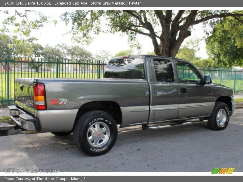 Storm Gray Metallic / Pewter 2000 GMC Sierra 1500 SLT Extended Cab 4x4