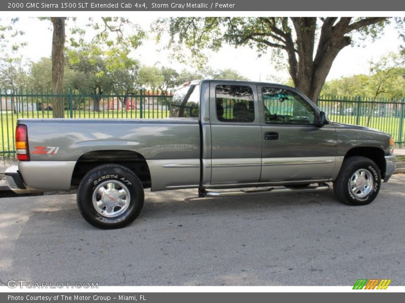 Storm Gray Metallic / Pewter 2000 GMC Sierra 1500 SLT Extended Cab 4x4