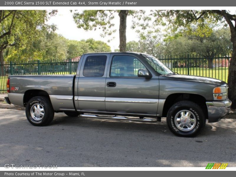 Storm Gray Metallic / Pewter 2000 GMC Sierra 1500 SLT Extended Cab 4x4