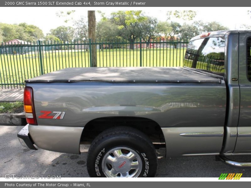 Storm Gray Metallic / Pewter 2000 GMC Sierra 1500 SLT Extended Cab 4x4