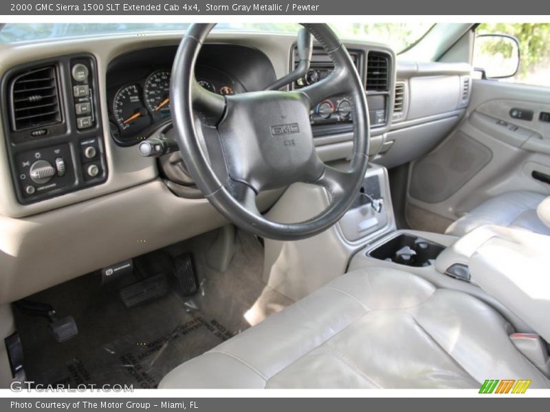 Storm Gray Metallic / Pewter 2000 GMC Sierra 1500 SLT Extended Cab 4x4