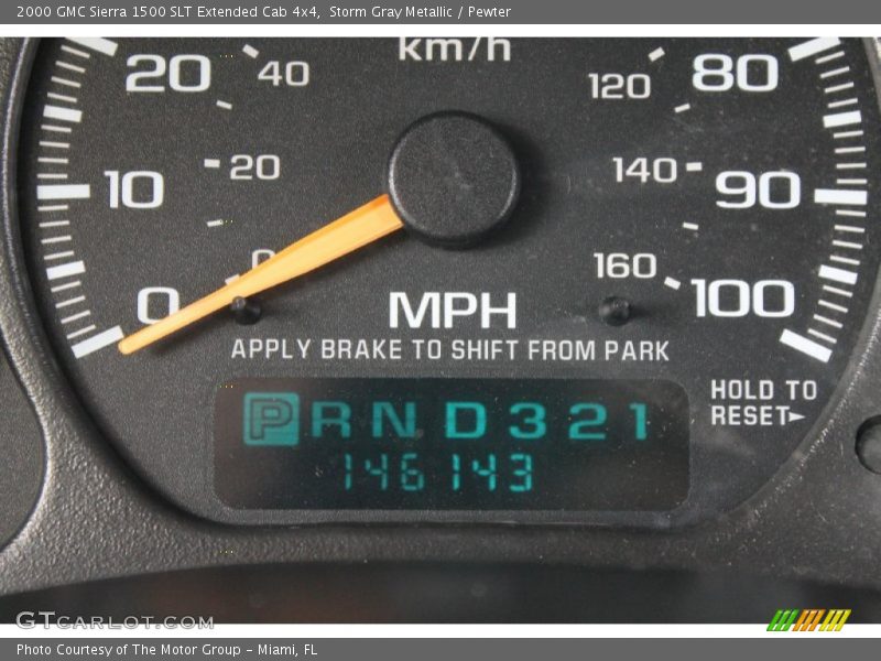 Storm Gray Metallic / Pewter 2000 GMC Sierra 1500 SLT Extended Cab 4x4