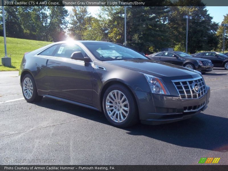 Thunder Gray ChromaFlair / Light Titanium/Ebony 2013 Cadillac CTS 4 AWD Coupe