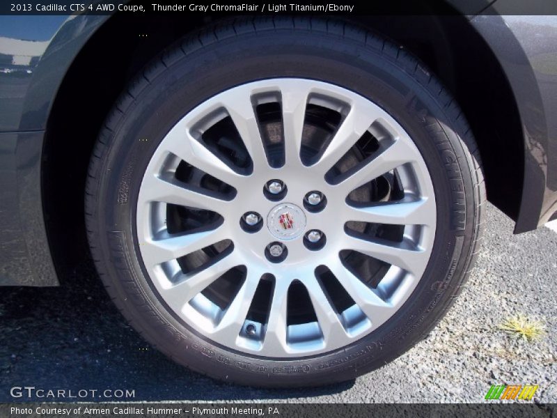 Thunder Gray ChromaFlair / Light Titanium/Ebony 2013 Cadillac CTS 4 AWD Coupe