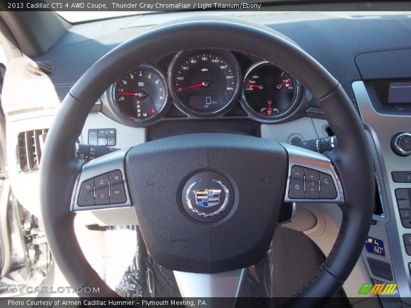 Thunder Gray ChromaFlair / Light Titanium/Ebony 2013 Cadillac CTS 4 AWD Coupe