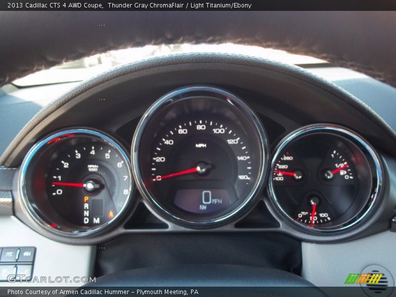 Thunder Gray ChromaFlair / Light Titanium/Ebony 2013 Cadillac CTS 4 AWD Coupe