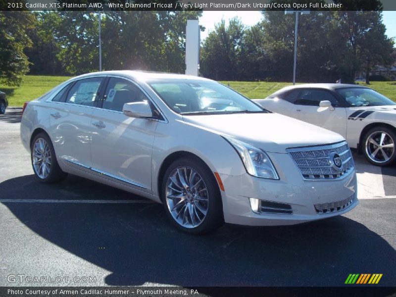 White Diamond Tricoat / Very Light Platinum/Dark Urban/Cocoa Opus Full Leather 2013 Cadillac XTS Platinum AWD