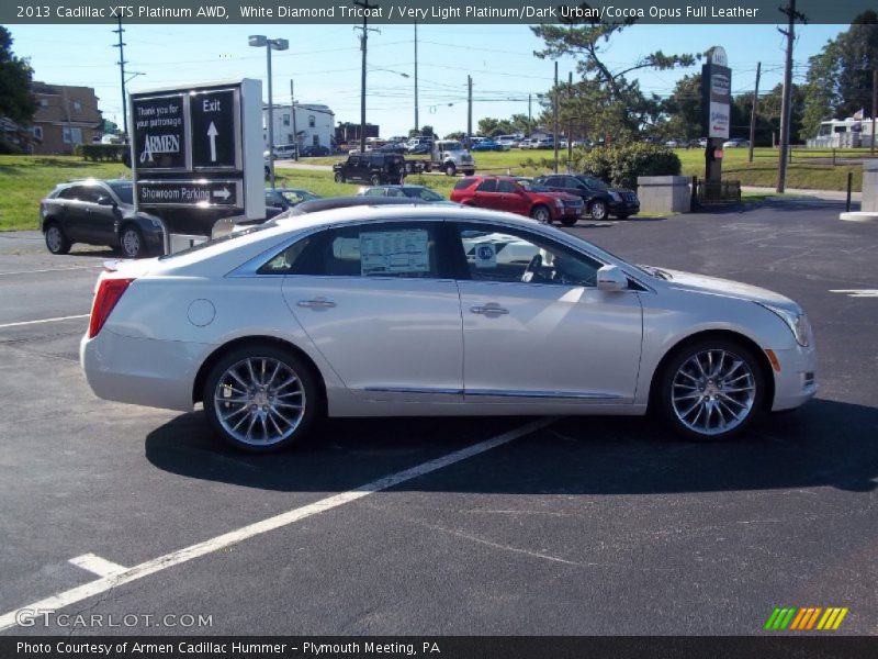 White Diamond Tricoat / Very Light Platinum/Dark Urban/Cocoa Opus Full Leather 2013 Cadillac XTS Platinum AWD