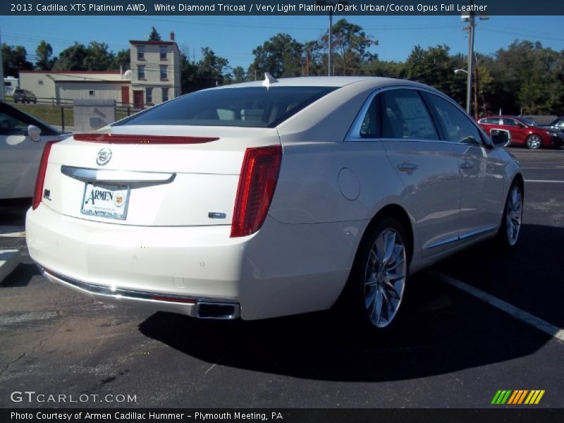 White Diamond Tricoat / Very Light Platinum/Dark Urban/Cocoa Opus Full Leather 2013 Cadillac XTS Platinum AWD