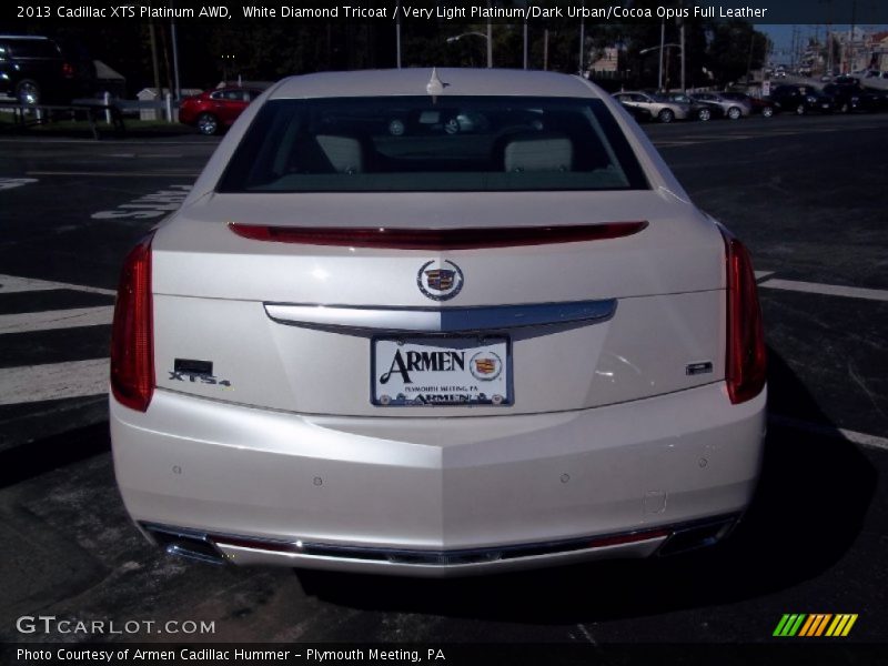 White Diamond Tricoat / Very Light Platinum/Dark Urban/Cocoa Opus Full Leather 2013 Cadillac XTS Platinum AWD