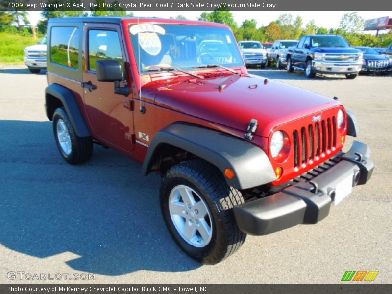 Red Rock Crystal Pearl Coat / Dark Slate Gray/Medium Slate Gray 2009 Jeep Wrangler X 4x4