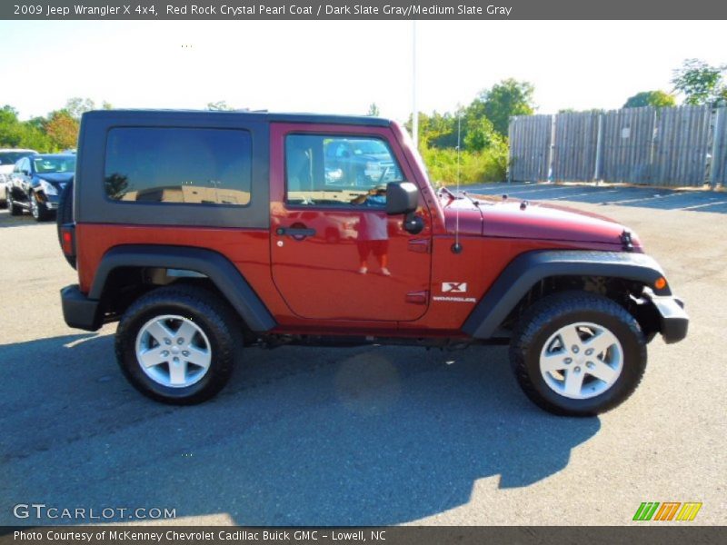 Red Rock Crystal Pearl Coat / Dark Slate Gray/Medium Slate Gray 2009 Jeep Wrangler X 4x4
