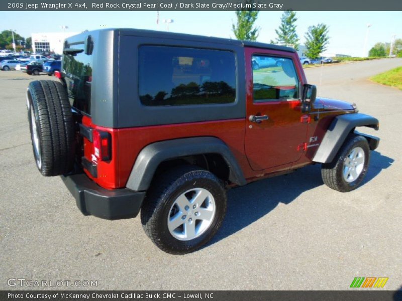 Red Rock Crystal Pearl Coat / Dark Slate Gray/Medium Slate Gray 2009 Jeep Wrangler X 4x4