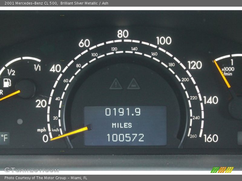Brilliant Silver Metallic / Ash 2001 Mercedes-Benz CL 500
