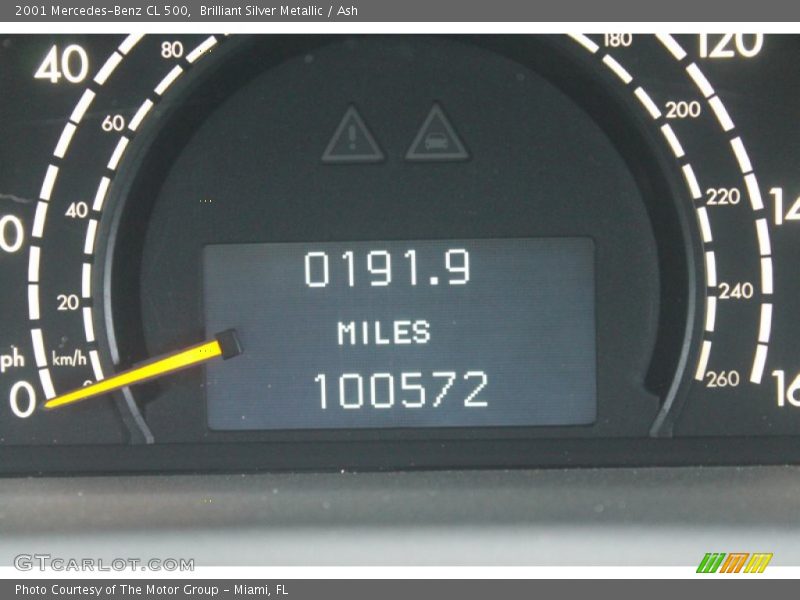 Brilliant Silver Metallic / Ash 2001 Mercedes-Benz CL 500