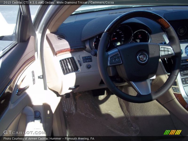 White Diamond Tricoat / Cashmere/Cocoa 2013 Cadillac CTS 4 3.0 AWD Sedan