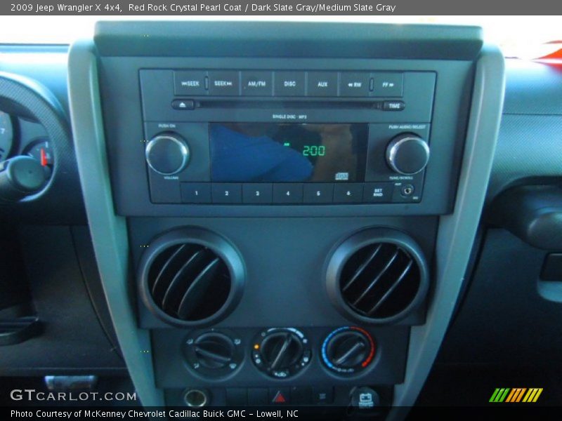 Red Rock Crystal Pearl Coat / Dark Slate Gray/Medium Slate Gray 2009 Jeep Wrangler X 4x4