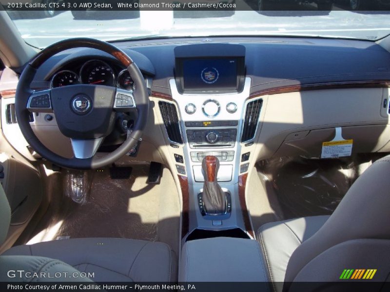 White Diamond Tricoat / Cashmere/Cocoa 2013 Cadillac CTS 4 3.0 AWD Sedan