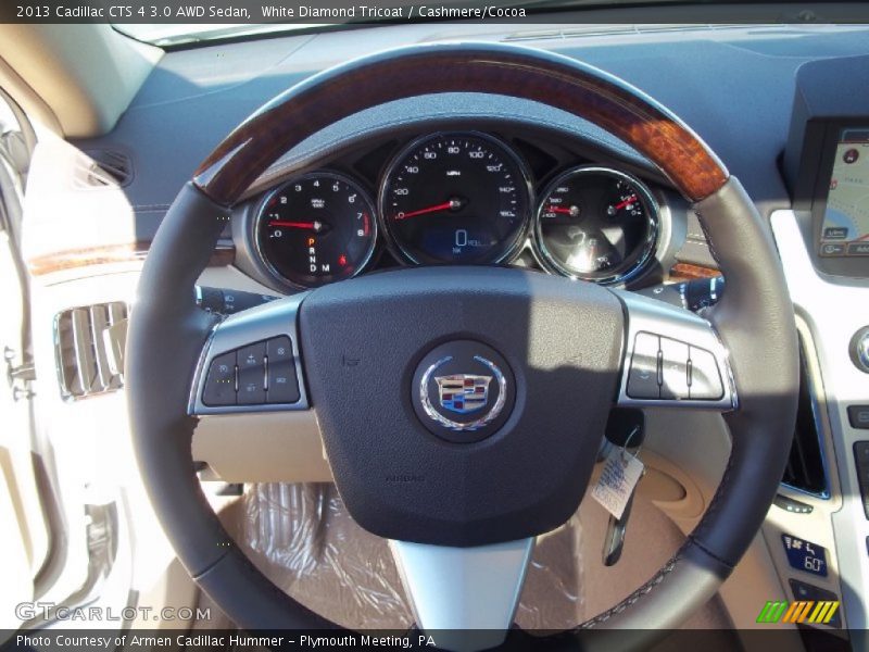 White Diamond Tricoat / Cashmere/Cocoa 2013 Cadillac CTS 4 3.0 AWD Sedan