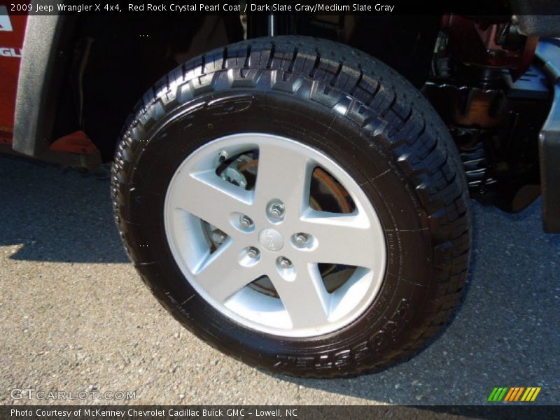 Red Rock Crystal Pearl Coat / Dark Slate Gray/Medium Slate Gray 2009 Jeep Wrangler X 4x4