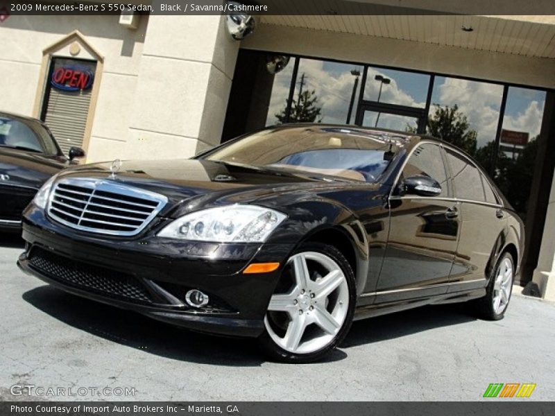 Black / Savanna/Cashmere 2009 Mercedes-Benz S 550 Sedan