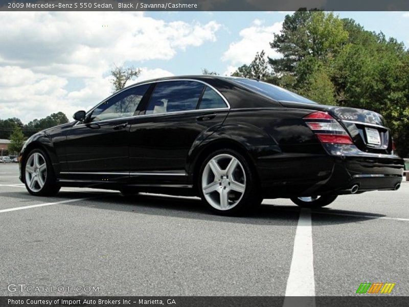 Black / Savanna/Cashmere 2009 Mercedes-Benz S 550 Sedan