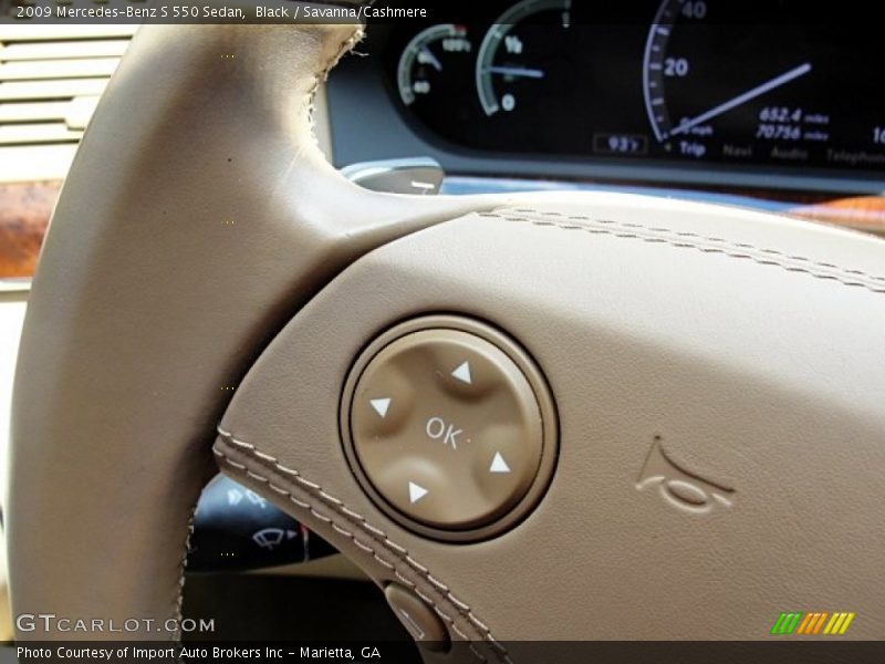 Black / Savanna/Cashmere 2009 Mercedes-Benz S 550 Sedan
