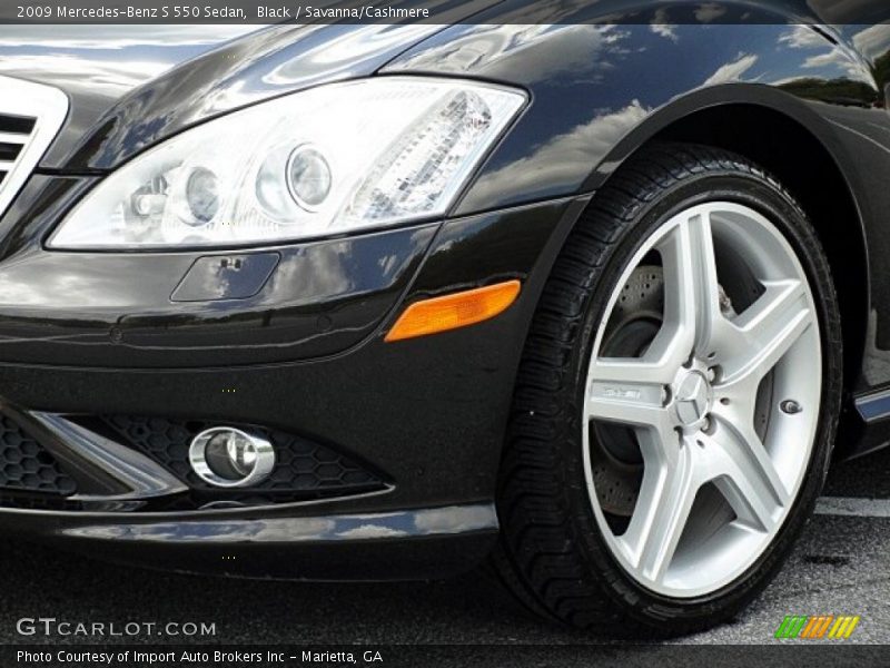 Black / Savanna/Cashmere 2009 Mercedes-Benz S 550 Sedan
